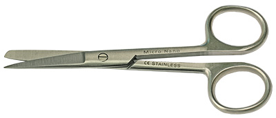 EM-Tec H11 Mikroskopie-Laborschere, scharfe/stumpfe Spitzen, gerade, 110 mm, Edelstahl AISI 410